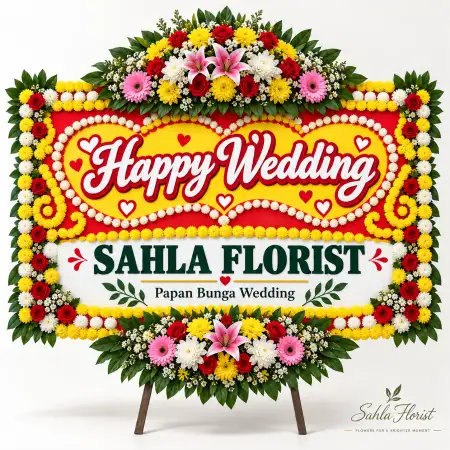 Papan Bunga Pernikahan Grand Ballroom Puri Begawan